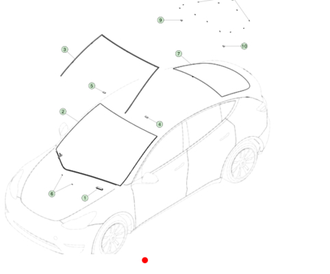 Dobra cena. Tesla Model 3 2021-2023 Pieczęć na szybie 1524886-00-F w Internecie
