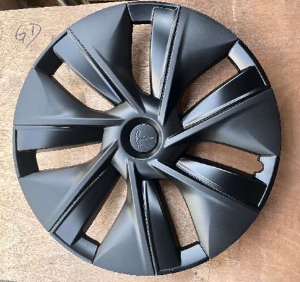 Un buen precio. Capa de 19 pulgadas de 7 pinzas de carbono negro para el Tesla Model Y 2023 - tapa de rueda de ajuste de precisión en línea